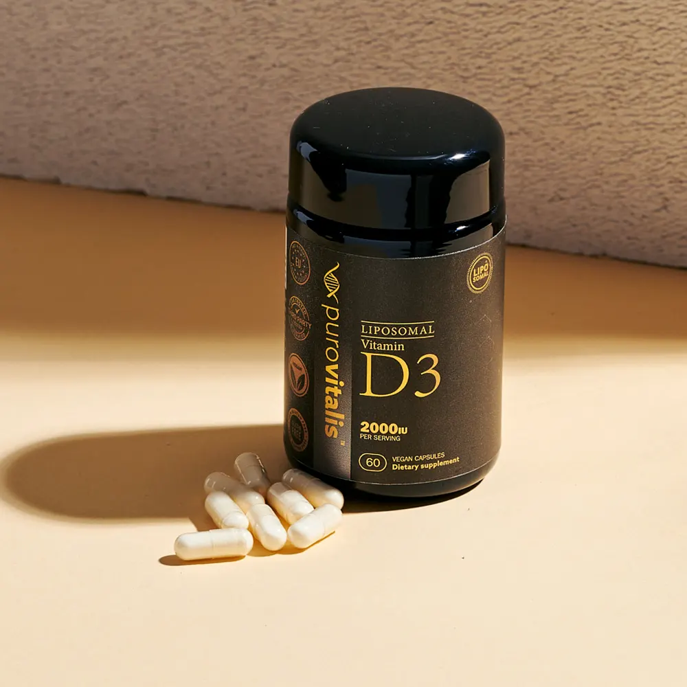 small and easy to take capsules with 2000 iu Vitamin D