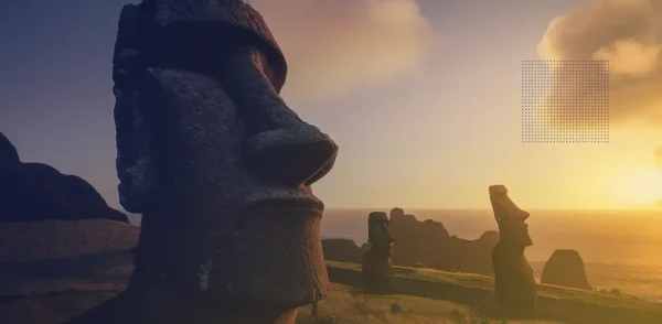 Betrachtet man die stille Landschaft von Rapa Nui, auch bekannt als Osterinsel, kann man die Ursprünge von Rapamycin erkennen. Vor der Kulisse der antiken Moai-Statuen wird die Verbindung zwischen dem mTOR-Signalweg und der Forschung zur Langlebigkeit deutlich. Diese Statuen symbolisieren das Bestreben, die Rolle von mTOR im Prozess des Alterns zu verstehen.